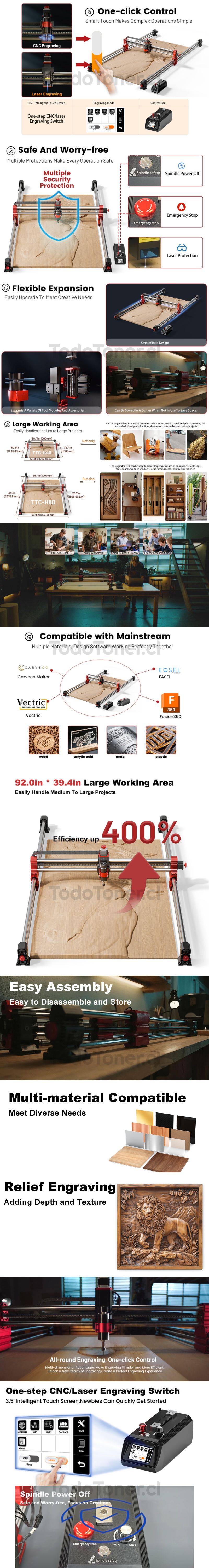 CNC Router TTC-H80 Twotree - Precio y Calidad | TodoToner.cl